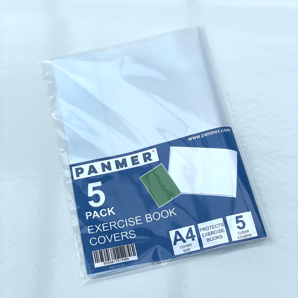 A4 Clear Exercise Book Covers Slip on Jackets