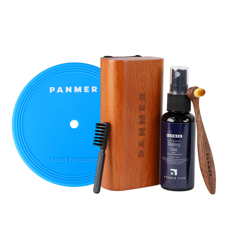 Vinyl Record Cleaning Kit 4 in 1 Premium Quality Wooden Handles