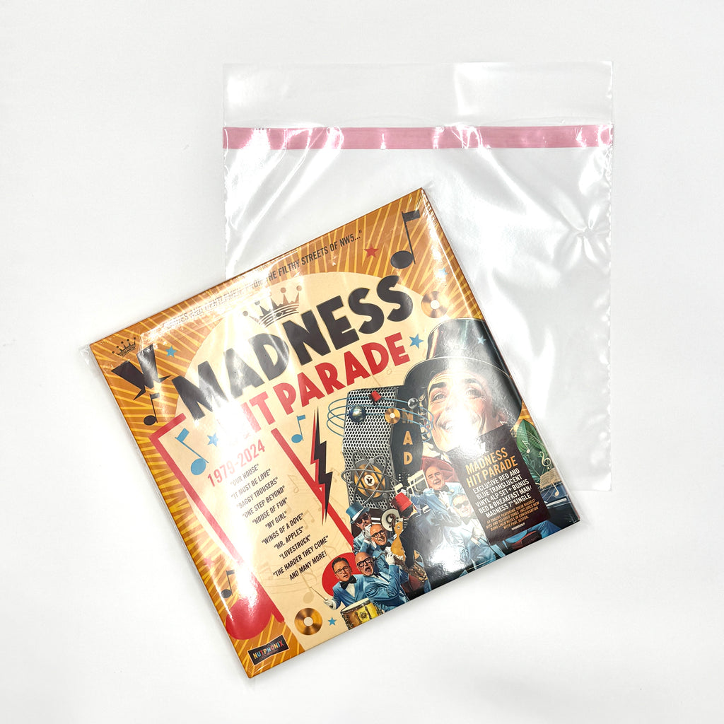 12" Vinyl Double Album Clear Record Sleeve With Tape - Safe Storage - Dust Free 10/25/50/100