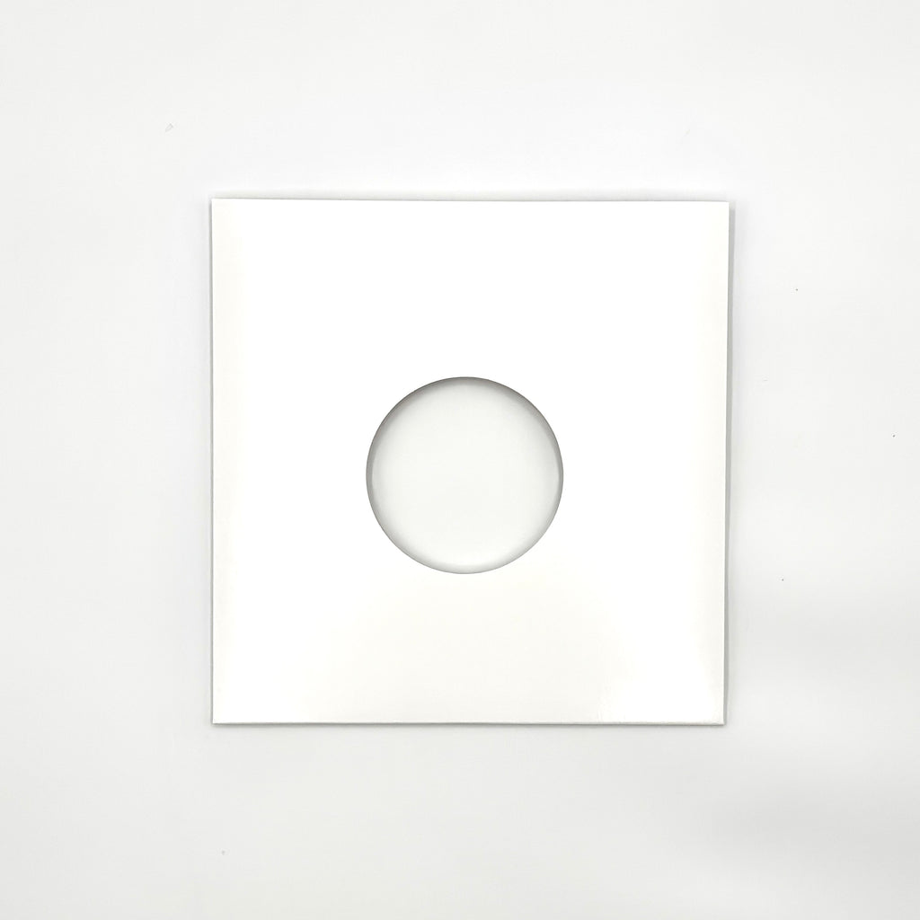 10" Card Record Sleeve 3mm Spine Jacket White Gloss with Holes