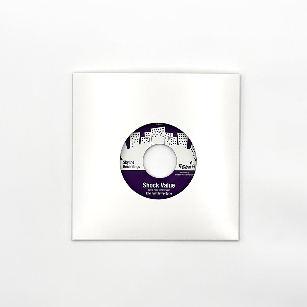 7" Card Record Sleeve 3mm Spine Jacket White Gloss with Holes