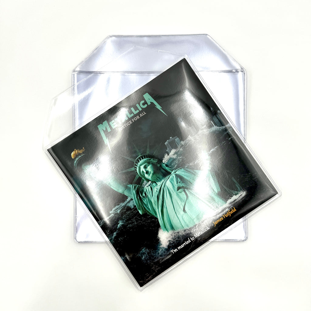 10" PVC Clear Record Sleeve With Flap 180 Micron