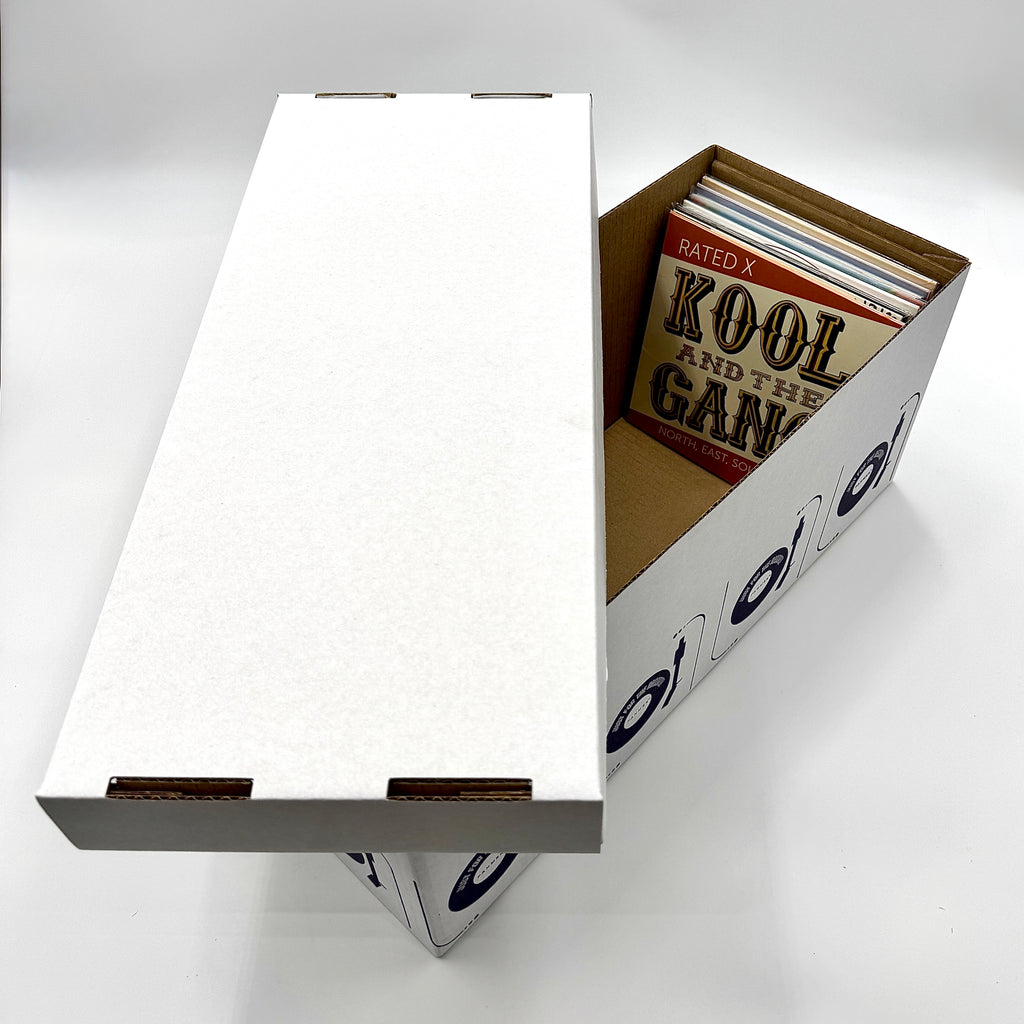 7" Cardboard Vinyl Storage Box with Lid - Fits Up to 200 Vinyls