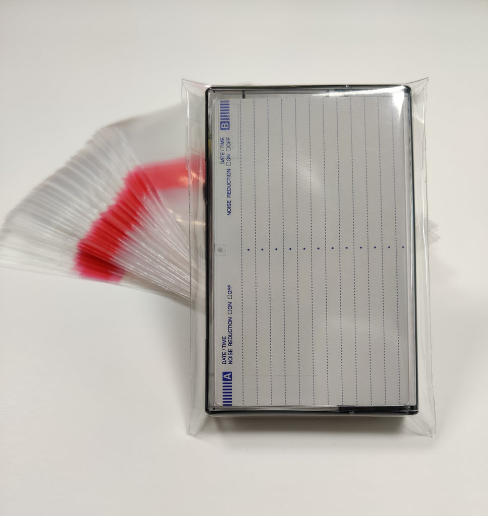 Cassette Tape Clear Protection Sleeve With Adhesive Tape