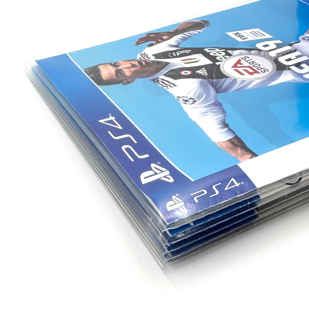 PS4 Replacement Case Sleeve Clear Plastic with Flap 25 50 100 Panmer Ltd