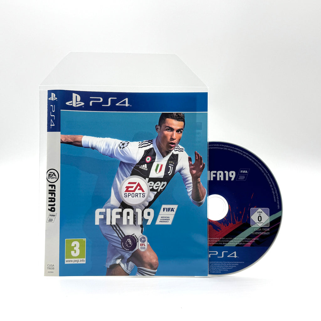 PS4 Replacement Case Sleeve Clear Plastic with Flap 25/50/100