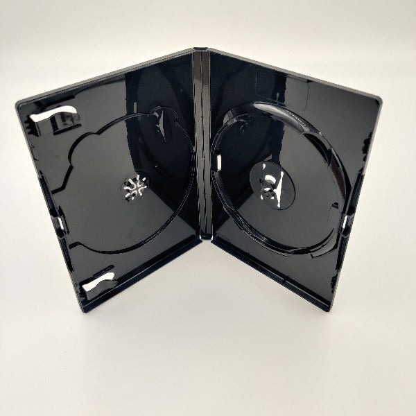 2-disc black DVD case with 14mm spine - Panmer Ltd