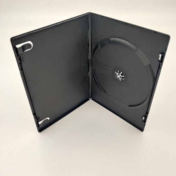 Single disk black DVD case with 14mm spine - Panmer Ltd