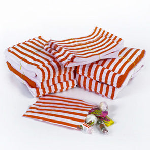 Red Striped Sweet Paper Candy Bags Party Bags - Panmer Ltd