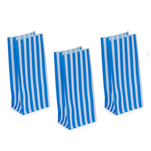 Blue Striped Pick and Mix Candy Party Sweet Bags - Panmer Ltd