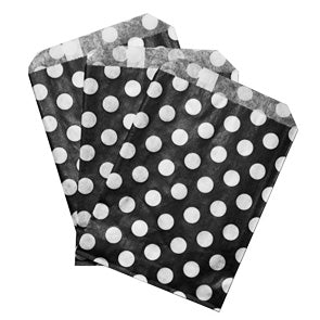 Black Polka Dot Sweet Paper Candy Bags Party Bags - Panmer Ltd