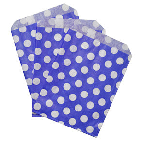 Blue Polka Dot Sweet Paper Candy Bags Party Bags - Panmer Ltd
