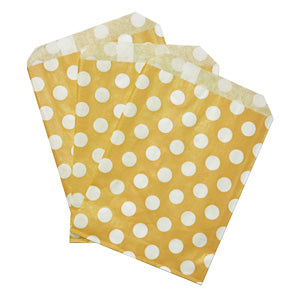 Gold Polka Dot Sweet Paper Candy Bags Party Bags - Panmer Ltd
