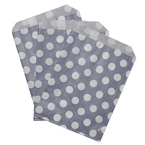 Grey Polka Dot Sweet Paper Candy Bags Party Bags - Panmer Ltd