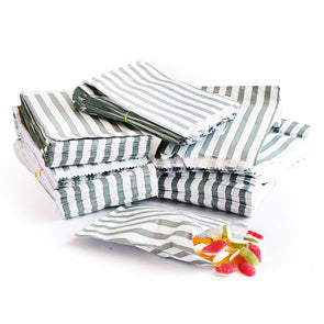 Grey Striped Sweet Paper Candy Bags Party Bags - Panmer Ltd
