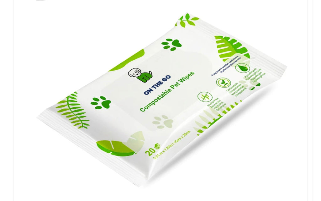 COMPOSTABLE - Travel Pack - Pet Wipes (20 Pack) - Panmer Ltd