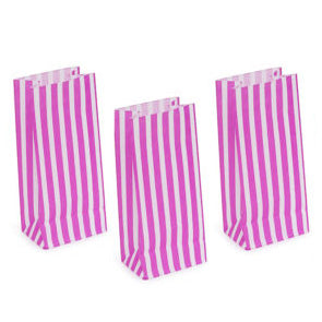 Purple Striped Pick and Mix Candy Party Sweet Bags - Panmer Ltd