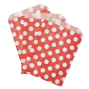 Red Polka Dot Sweet Paper Candy Bags Party Bags - Panmer Ltd